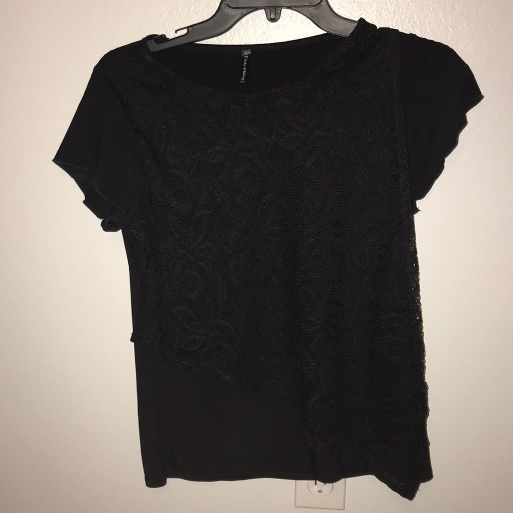Black lace shirt, S